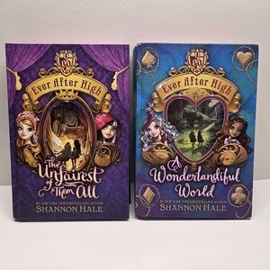 Ever After High Books 2 & 3 Unfairest Of Them All Wonderlandiful World Good Cond